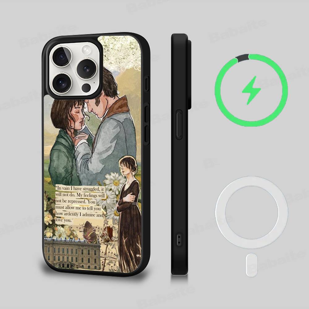 Pride And Prejudice Jane Austen For Magsafe Magnetic Wireless Phone Case For IPhone 11 12 13 14 15 16 17 Pro Max Plus Cover