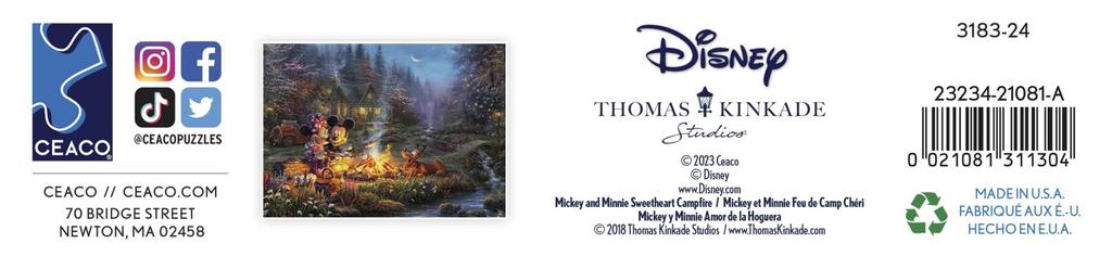 Ceaco - Disney - Thomas Kinkade - Mickey & Minnie Sweetheart Campfire - 1000 Piece Jigsaw Puzzle