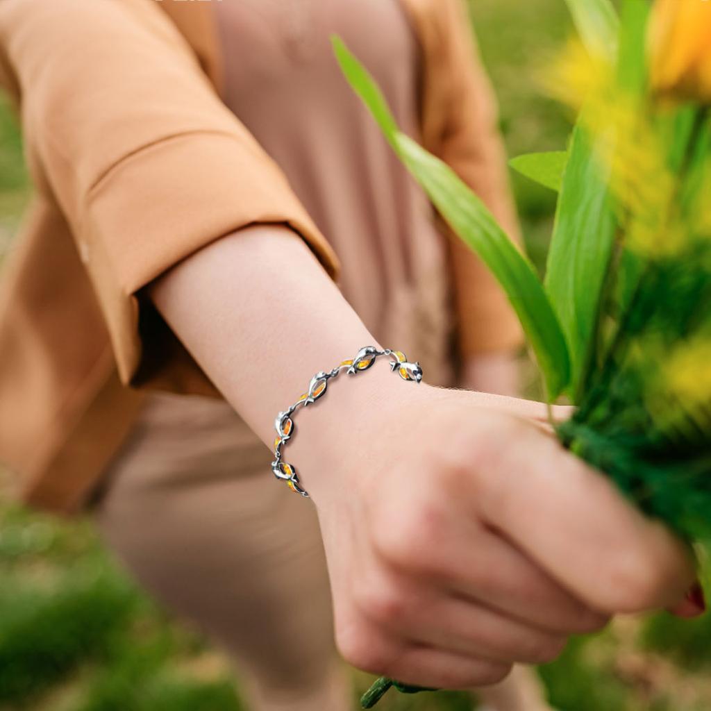 Women Bracelet Dolphin Charm Chain Bracelet
