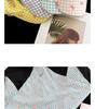 Berretto Bandana a Quadri con Laccetti Incrociati e Visiera - Cappello da Donna per Primavera/Estate Protezione Solare Stile Pastorale