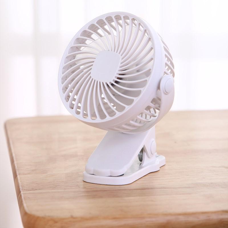 USB Rechargeable Silent Clip-On Fan - Portable Mini Fan for Desktop & Indoor Use Plug-in белый