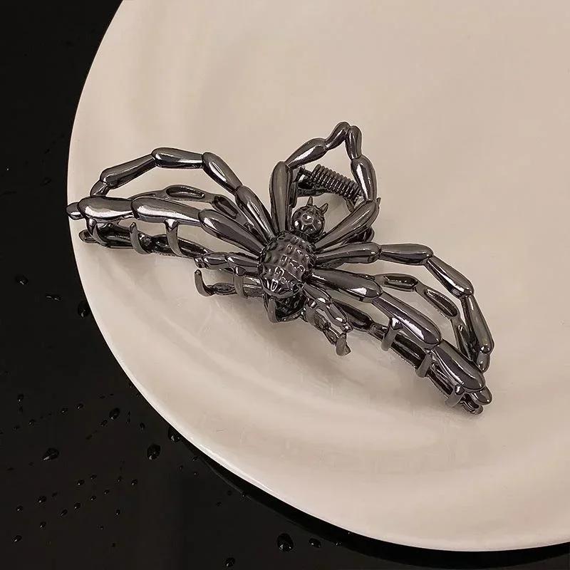 Women Vintage Fashion Metal Style Unique Design Spider Hair Clip Feel Grab Clip Large Shark Clip Accessories Creative Gifts