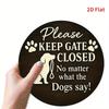 Vintage Dog Silhouette Humorous Round Aluminum Sign