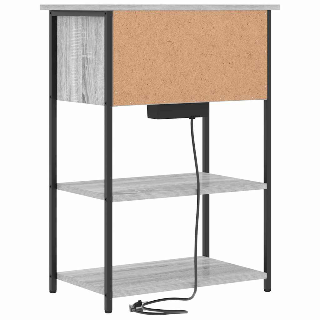 Nightstand Grey Sonoma 55 x 31 x 76 cm Particleboard