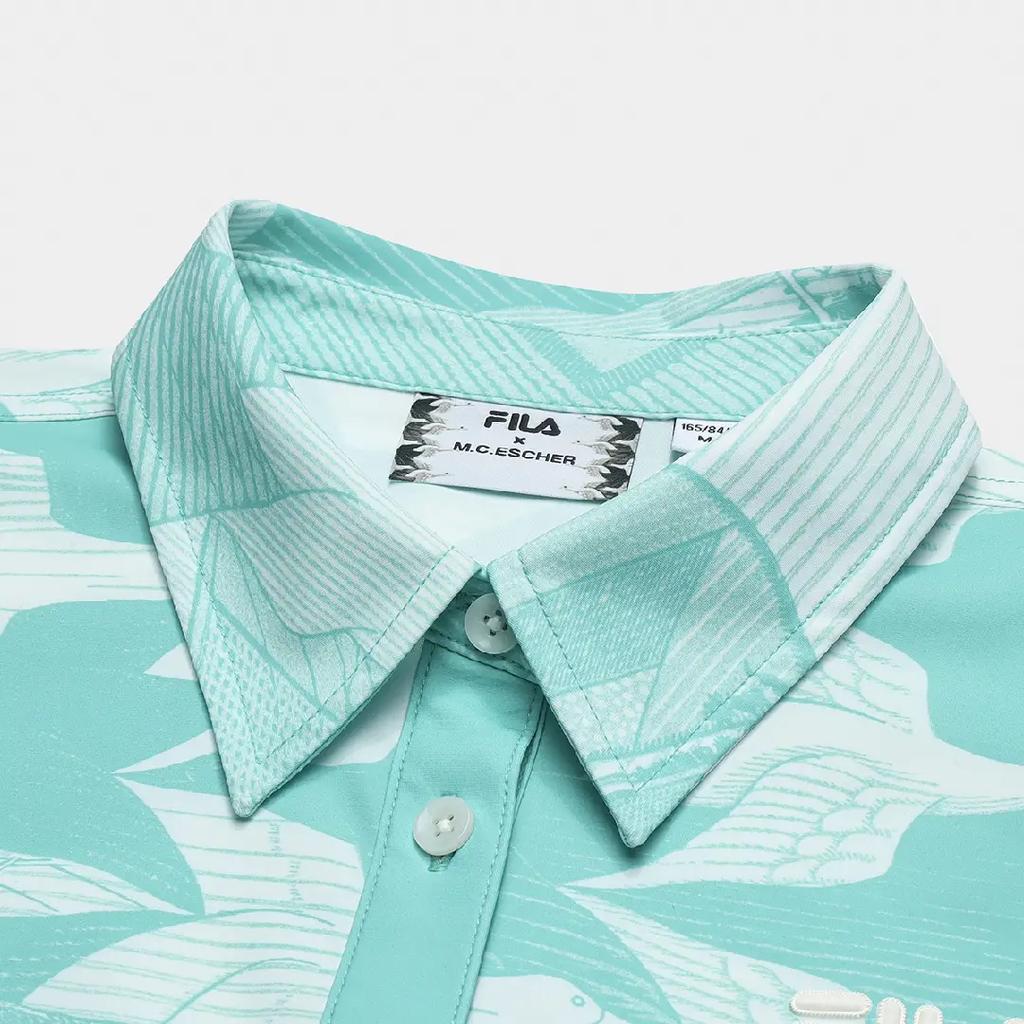 New FILA X M.C.ESCHER SS25 Shirt Women's Blue F11W538402F-ZA