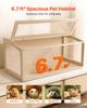 VEVOR Wooden Hamster Cage 1220 x 510 x 510 mm 270 degrees Viewing Hamster Habitat, Chewproof Acrylic Small Animal Cage with Openable Top