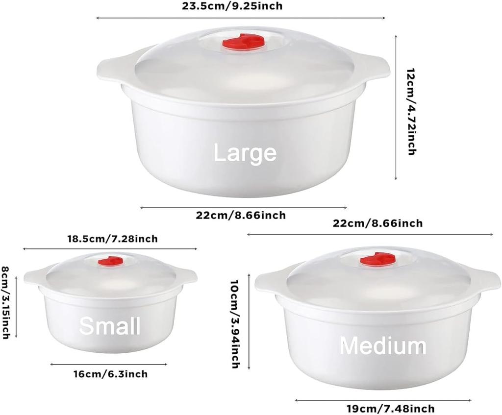 Microwave Oven Special Box Heated Soup Pot RiceSteamed Hot SteamedBuns with Lid Eco-friendly FoodGrade KitchenTool