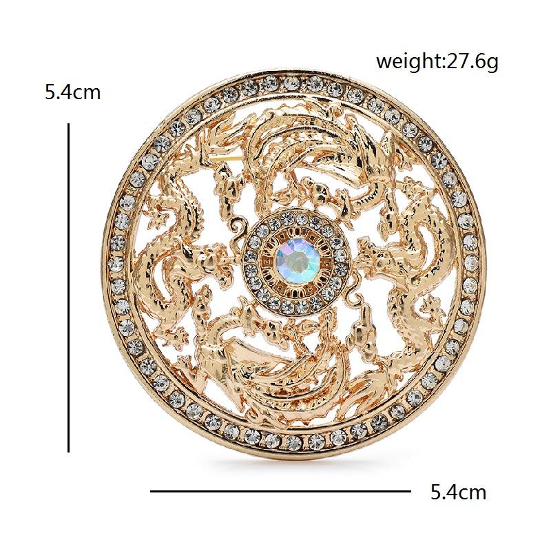 

Винтажная круглая брошь-значок с драконами, животное, вечеринка, офис, корсажи, булавки, подарки