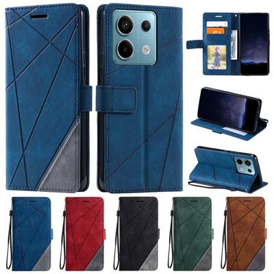 Portefeuille à rabat avec porte-cartes, coque arrière pour Xiaomi Redmi Note 13 Pro 4G Lines, étui en cuir avec support magnétique pour Redmi Note 13 Pro Note13 13Pro Plus 5G