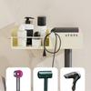 Self Adhesive Hair Dryer Stand Wall-mounted Hair Dryer Storage Rack Hairdryer Organizer  for Home