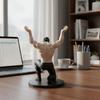 Pen Stand Desktop Muscle Man Ornament Plastic Muscular Man Figurine Muscular Man Pen Holder  Gift