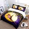 3Pcs Moon Fairy Bedding Set, Girl Swinging On Moon With Purple Butterflies Print Duvet Cover + 2 Pillowcases, Home Decor, Gifts