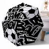 Soccer Ball Artwork Compact Travel Automatic Umbrella Sturdy 8-Rib Shaft Foldable Design All-Season Use Fashion Lovers Wedding Party Gift