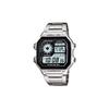 CASIO Custom Collection Quartz Movement Stainless Steel Strap Watch Unisex Black Dial AE-1200WHD-1A(Watch3--)