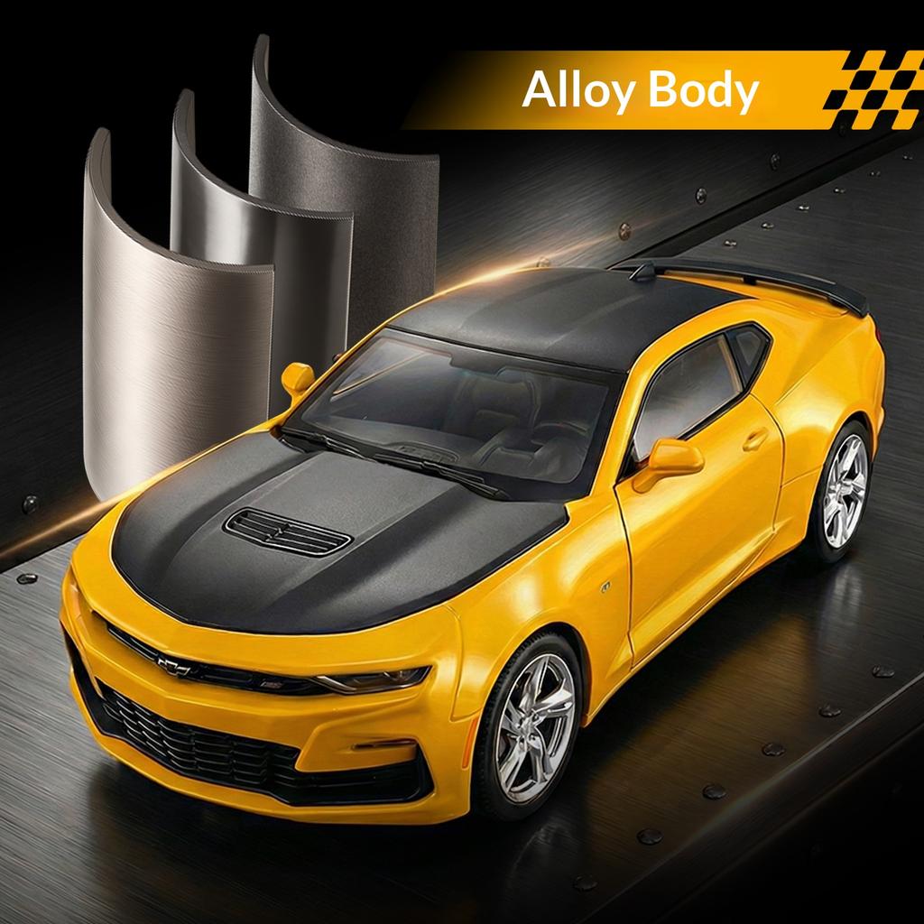 1:18 Chevrolet Camaro Sedan Alloy Die-cast Simulation Car Model Bumblebee Sports Car Model Children's Toy Car Collection
