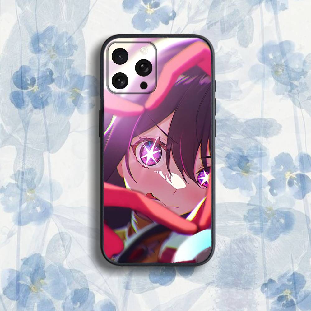 

O-Oshi no Ko Phone Case For iPhone 17,16,15,14,13,12,Pro,Max,Plus,E,SE4,Air,Mini Black Soft Box iPhone16Plus