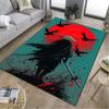 1Pc Samurai Print Rug - home decoration Carpet For Living Room Bedroom Flooring Computer Chair Area Rug