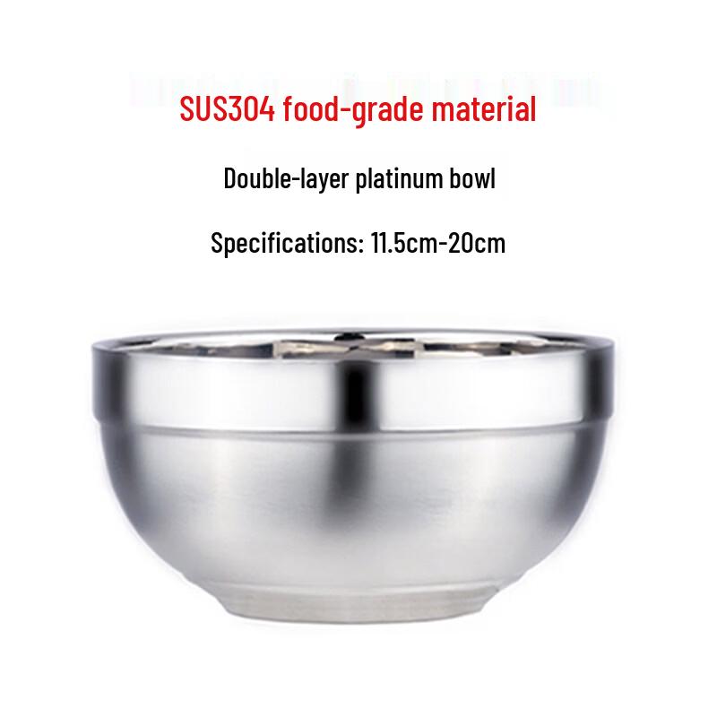 Lijia Food-Grade 304 Stainless Steel Bowls, 15cm, 50-Pack