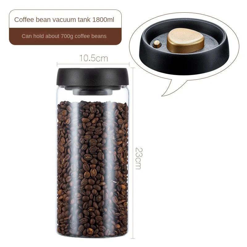 Borosilicate Glass Kitchen Storage Jars, Coffee Canisters with Airtight Lid Seal, Food Storage Containers Tea, Sugar, Candy