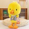 Cartoon Travel Duck Plush Toy Cute Little Yellow Duck Doll with Hat Children Rag Doll Gift