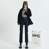 Women's Blue-Gray Slim Cigarette Jeans - High Waist, Nine-Point Length, Spring & Autumn 2023 Collection, Small Sizes