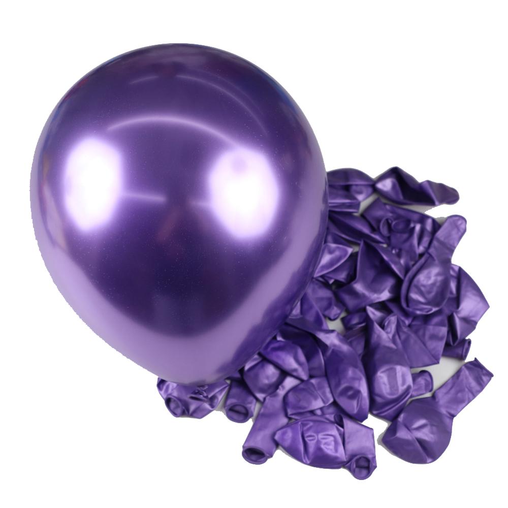 Ballons d'Anniversaire Métalliques 12 Pouces 10/20/30/50 Pcs Ballons en Latex Métal Chrome pour Anniversaire Mariage Baby Shower Décoration Globos Hélium
