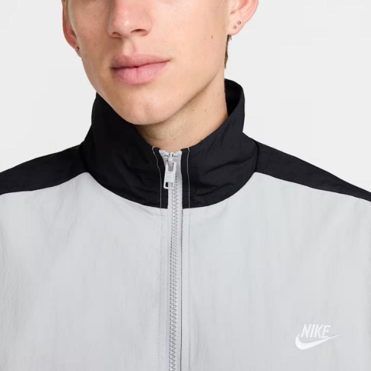 Nike Color Block Embroidered Loose Long Sleeve Jacket Men jackets HQ6109-077