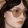 Y2k Vintage Pilot Sunglasses Women Men Oversize Metal Sun Glasses Punk Outdoor Luxury Brand Designer Shades Eyewear