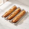 3 Wave Loaves French Bread Baking Mold Stainless Steel Baguette Pan Baguette Baking Tray  Breakfast