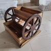 Carbonized Antiseptic Wooden Flower Box and Stand for Outdoor Balcony Garden Decor