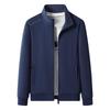 Men's Plus Size Velvet-Lined Cotton Hoodie Jacket: 2026 Autumn/Winter Fashion, Simple Sporty Style with Stand Collar