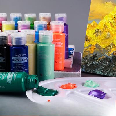 Macaron Pearl Color Waterproof Acrylic Pigment Set Hand-painted Graffiti Texture Painting By Art Students
