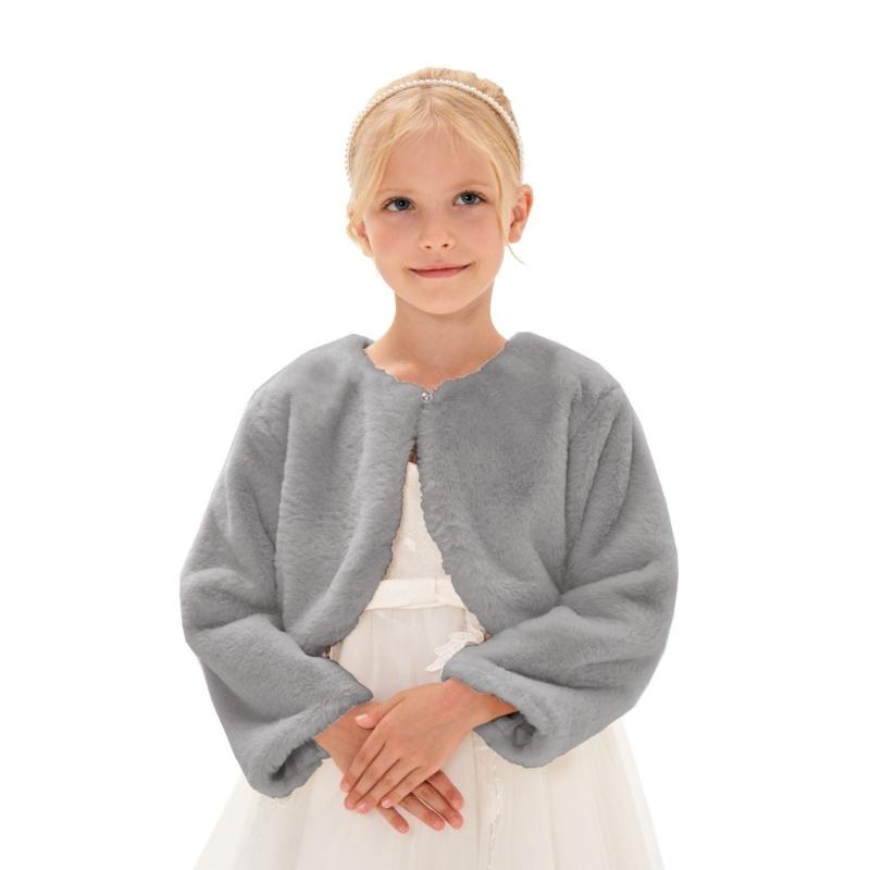 Brautjungfer Stola Kinder Warmer Umhang Baby Oberbekleidung Schal Winteraccessoires für Hochzeitsfeier