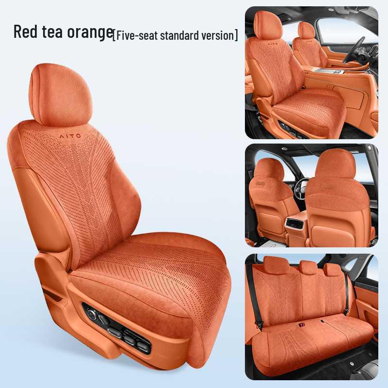 AITO M9 Uniwersalna Poduszka na Fotel Samochodowy - Pokrowiec Półotaczający z Zamszu na Cztery Pory Roku