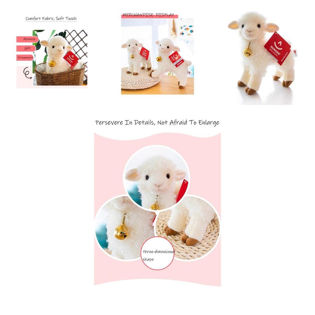 Aurora Bell Sheep Plush Toy Soft And Cuddly Stuffed Animal For Children's Birthday Gift Wholesale
