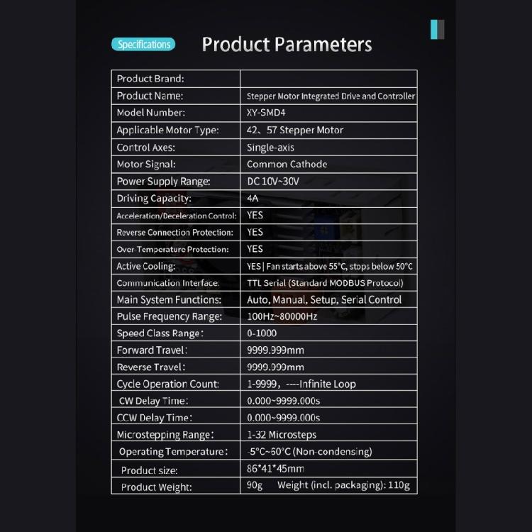Two Phase Stepper Motor Controller Driver Featuring Large LCD Display And Flexible System Integration Easy to Operate