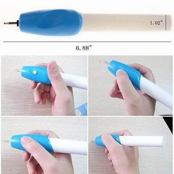 Nové módní elektrické řezbářské pero Řezbářské pero na šperky DIY Dřevo Sklo Kovové řezbářské pero