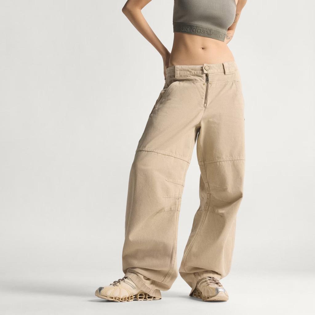 Adidas Originals Loose Fit Casual Pants With Zipper Women bottoms KC8892
