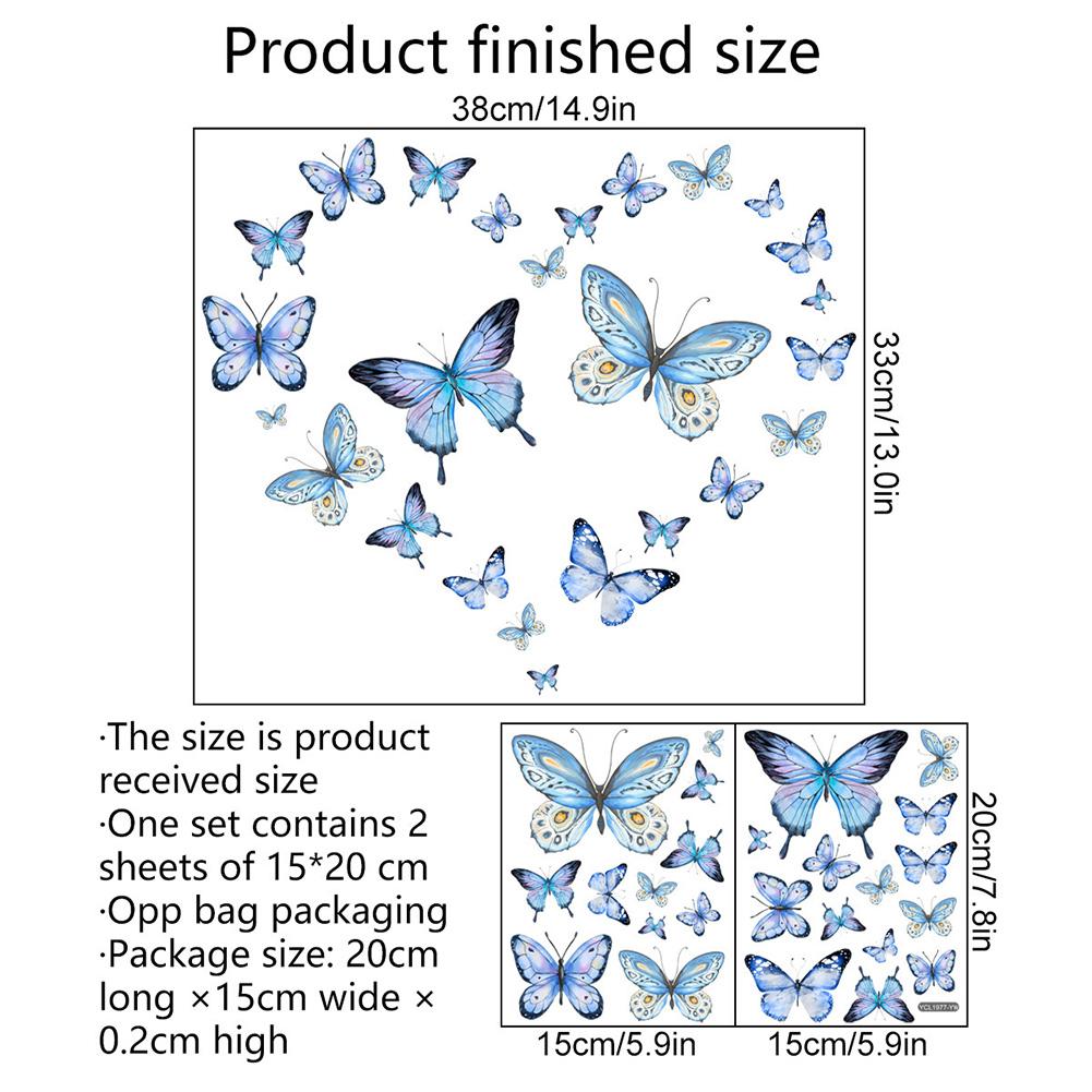 

Светящиеся синие бабочки настенные наклейки Декор Бабочки для спальни Гостиная Украшения Наклейки на стены для девочек Комната дочери Обои ПВХ Фрески 1