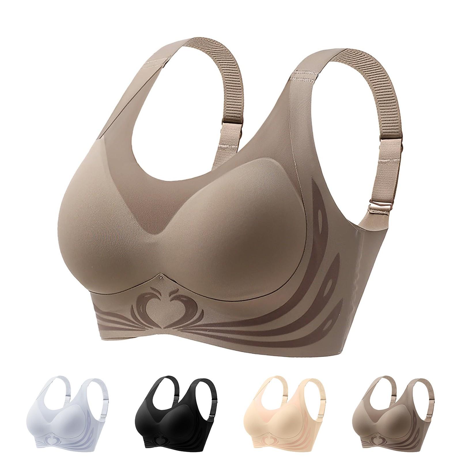 

Women s Large Size Seamless Steel Ring Sports Gathering Fixing Cup Bra 48 чёрный
