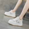 Small thick-soled inner height-increasing small white shoes women's spring new fashionable versatile lightweight casual sports shoes