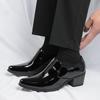 2025 New Dress Leather Shoes Men High Heel Oxford Wedding Shoes Formal Career Male Work Shoes Luxury Brand Men Casual Footwear
