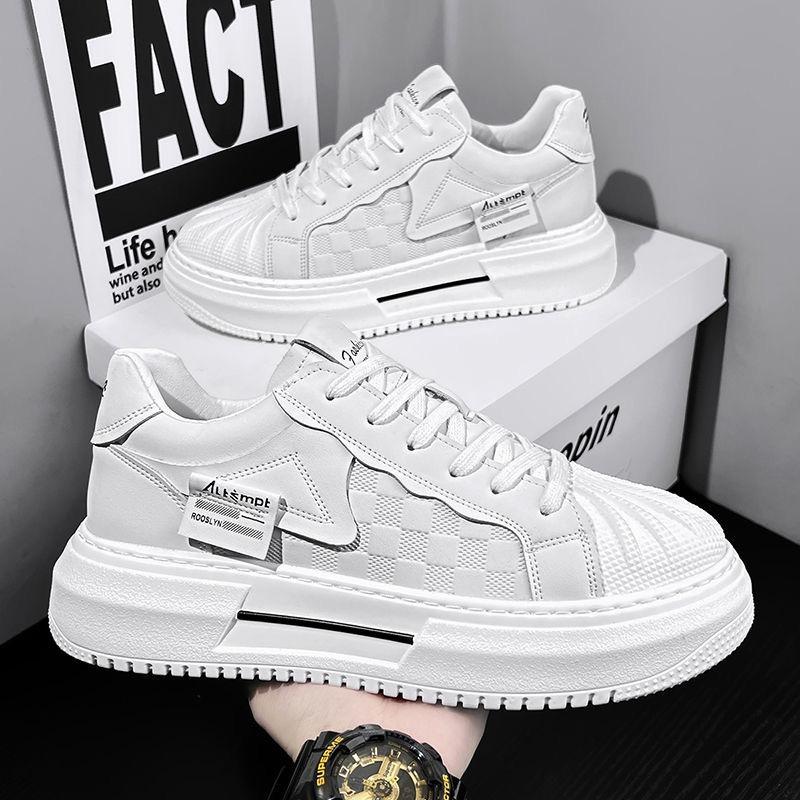 Summer Men's Shoes New Breathable Little White Shoes Men's Trend Versatile Platform Sports Shoes Casual Shell Head Board Shoes Men