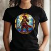 T-Shirt Women Pirate Stained Glass Motif Cotton Size XS To 3XLWill Be Opened In a New Window or Tab