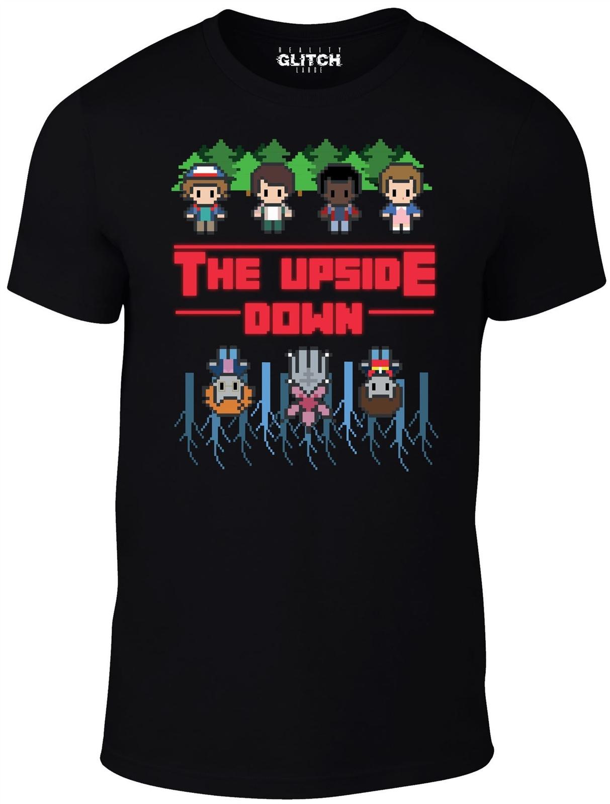8-Bit Upside Down Men s T-Shirt Mens Womens Tees Top - Netflix TV Horror Mike Dustin 3XL