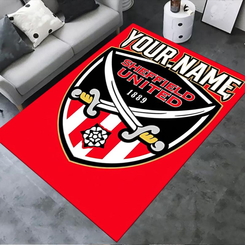 Custom Name Sheffield United FC Carpet Rug for Living Room Bedroom Home Sofa Decoration,Kids play Non-slip Floor Mat