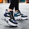Kids Roller Skates Shoes 6-15 Years Old Four-wheel Deformation Can Walk Can Skate Skates Girl Runaway Shoes