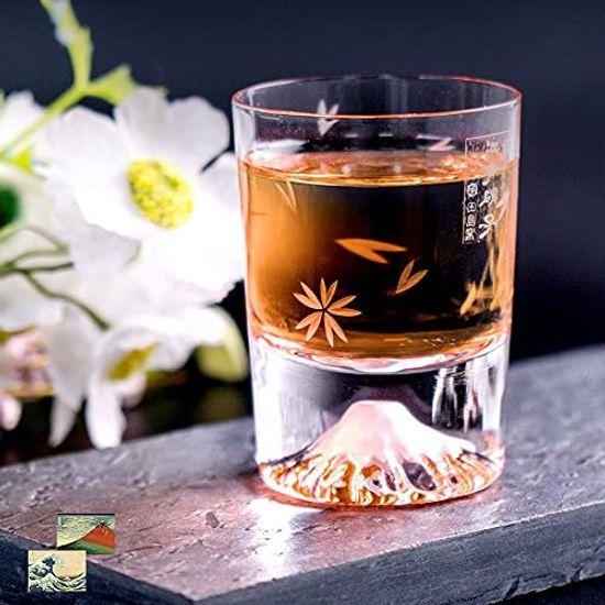 

Стакан для холодного сакэ Tajima Glass Fuji Cherry Blossom, сделано в Японии, коробка из павловнии с открыткой Fugaku Sanjurokkei TG20-015-CSS
