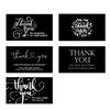 50Pcs Pink Black Thank You For Supporting My Business Small Shop Gift Decor Greeting Card Appreciation Labels Packaging Supplies