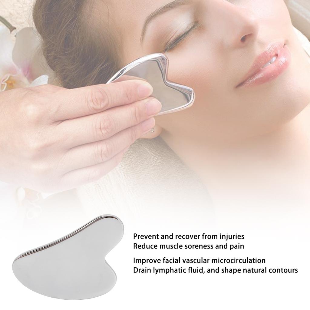 Multifunctional Gua Sha Facial Tool Stainless Steel Face Lifting Tightening Scraping Board